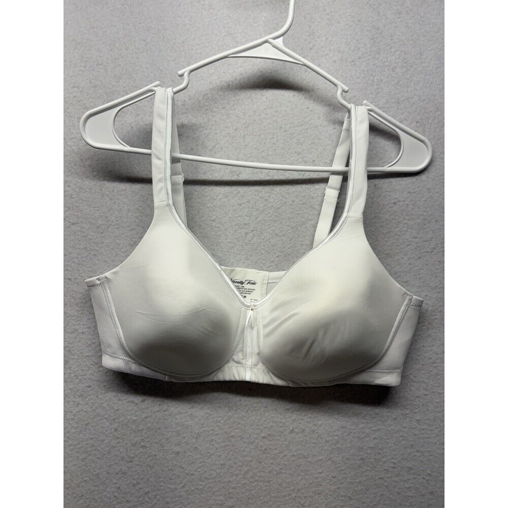 Vanity Fair Bra White 40C Full Coverage Padded Wireless Adjustable